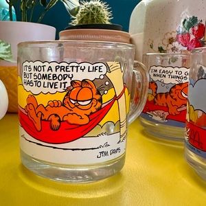 Vintage Set of 4 Garfield McDonald’s Mugs from 1978, 80